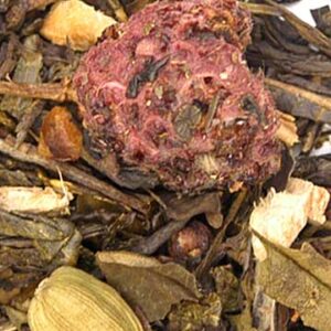 A sample of Endearing Raspberry Spice tea.