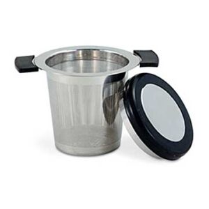 Stainless steel tea cup infuser with lid.