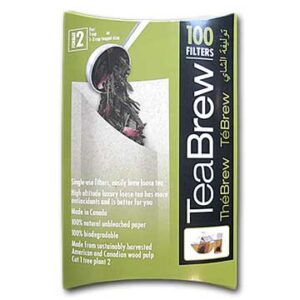 Package of TeaBrew teabag filters.