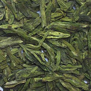 A sample of Dragonwell Pre-Qing Ming tea.