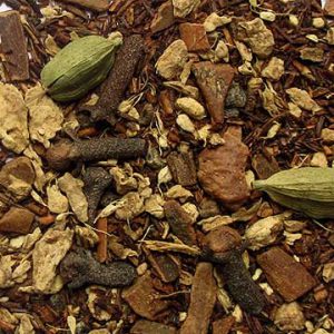 A sample of Organic Chai rooibos tea.