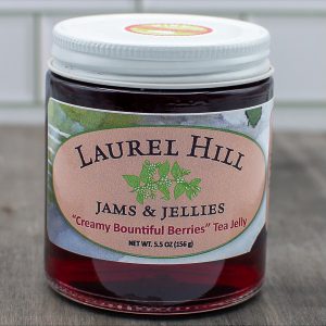 Jar of Laurel Hill Creamy Bountiful Berries Tea Jelly.
