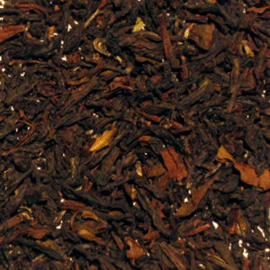A sample of Organic Makaibari Darjeeling FTGFOP1 tea.