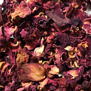 A sample of Organic Rose Petals tea.